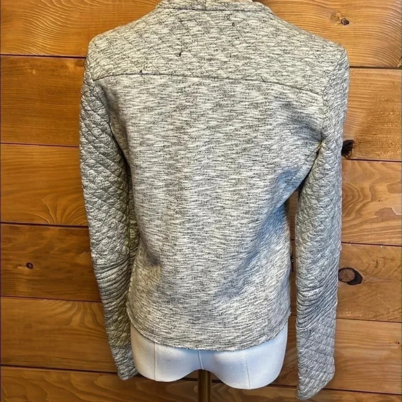 Maison Scotch Long sleeve Keyhole zip closure gray motorcycle stye jacket size 1 - Picture 7 of 10
